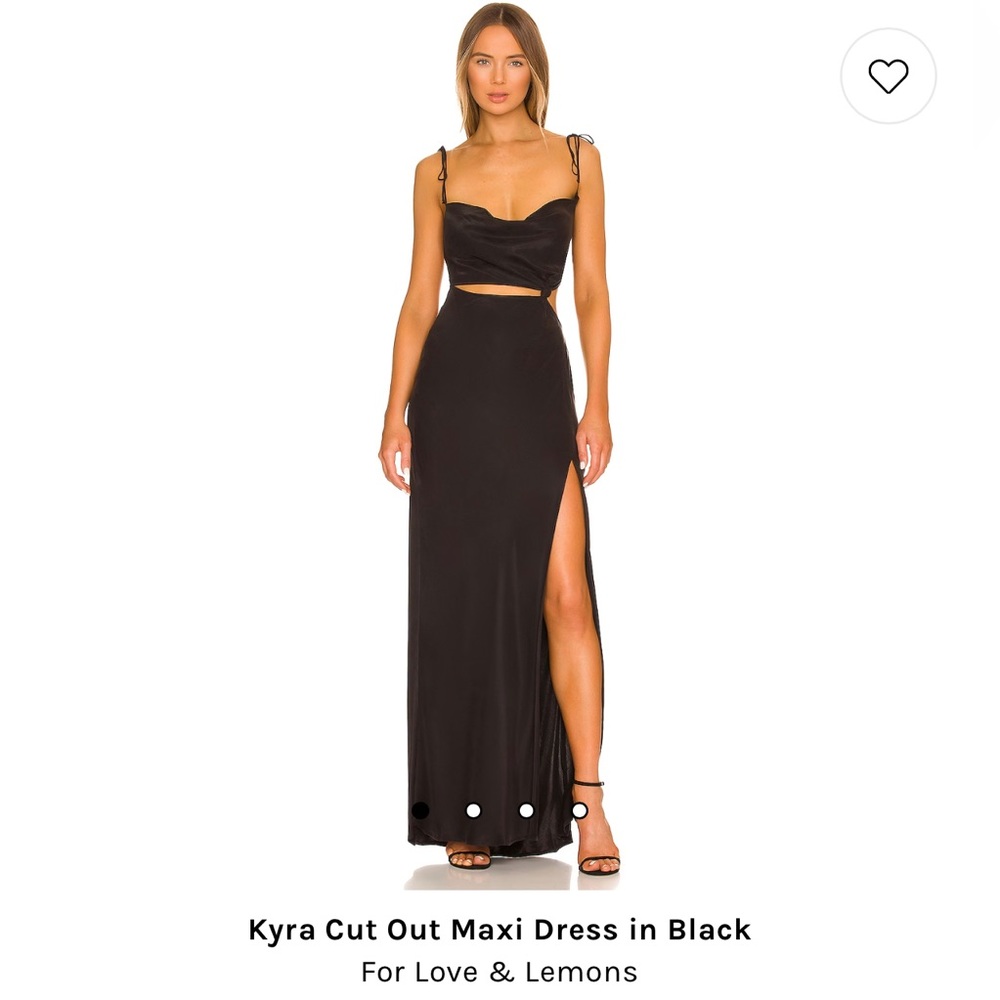 Kyra Cut Out Maxi Dress in Black - For Love & Lemons